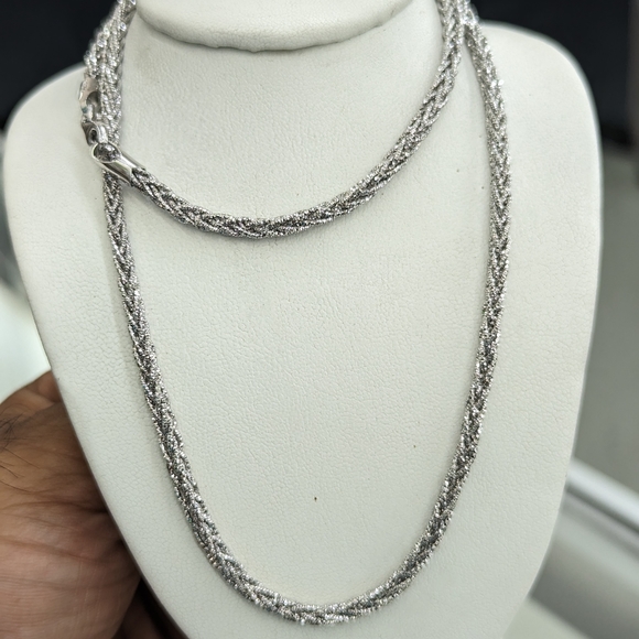 925 Sterling Silver Sparkle Franco Chain 3mm 22 inches